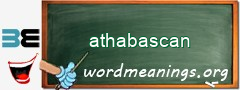 WordMeaning blackboard for athabascan